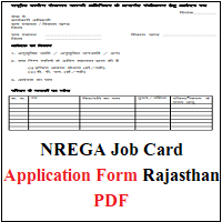 NREGA Job Card Application Form Rajasthan 